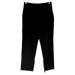Eddie Bauer stretch black trousers side zip cotton women's size 6 petite